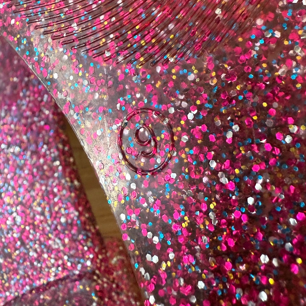Jeffrey Campbell Pink Glitter Jelly Point Flats Slip On Barbie Girly size 9 - Picture 5 of 6